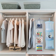 2pcs Hanging Mesh Storage Organizer Bag Foldable Space Saving Organizer Room Bat