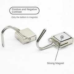 10PCS Strong Neodymium Magnetic Hooks Heavy Duty for Kitchen Garage Refrigerator