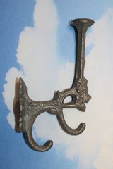 2-Large TRIPLE WALL HOOKS,Raw Unfinshed,Lion Accent,Country Decor,Gifts, H-10
