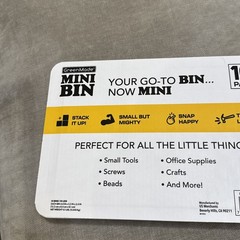 GreenMade Mini Bin Stackable Plastic Storage Bins 10-Pack Black/Yellow