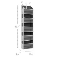 5 Tier Over Door Hanging Organizer with Clear Pockets – Heavy Duty Storage Bag