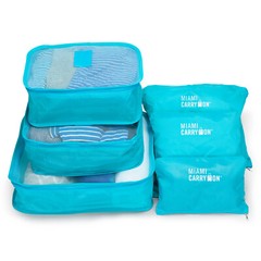 Miami CarryOn 6-Piece Travellers Packing Cubes for Luggage Organization
