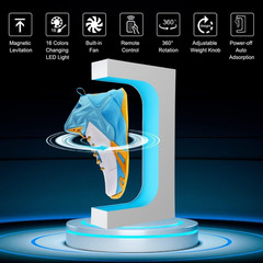 Levitating Shoe Display Stand with 360° Rotation & LED Lights – Premium Gift