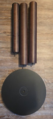 Umbra Flapper Coat Rack with Umbrella Holder & Hat Organizer, Black/Walnut