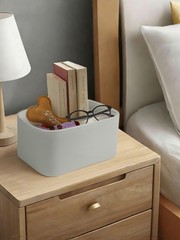Faux Leather Storage Baskets Bins with Velvet Lining for Organizing, Storage,…