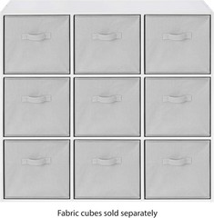 Elegant 9 Cube Storage Organizer – Stackable MDF Bookshelf in White Finish