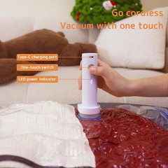 12 Pack Vacuum Bags for Travel with Rechargeable Air Pump, Carry-On Compressi…