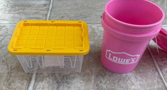 Sold out Lowe’s mini Pink w/ lid bucket & Teeny Tote 🩷free shipping