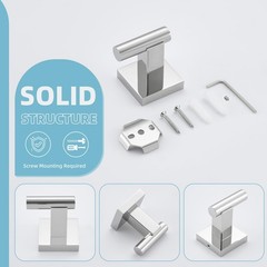 Bathroom Towel Hook Polished Chrome, Coat Robe Holder, Wall Hook