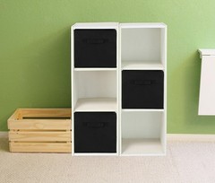Minimalist Home Foldable Cube Storage Box, 11 inches, Black