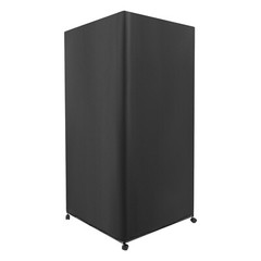 Modern Black Portable Dressing And Movable Fitting Room With 4 Universal Wheels