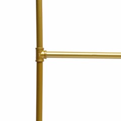 Industrial Pipe Clothes Rack Iron Garment Bar Closet Storage Gold Wall Mounted