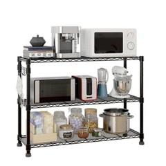 Heavy Duty 6 Tiers Storage Shelves Metal Shelf Wire Shelving Unit with Wheels