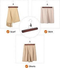Wooden Pants Hangers Cherry 10 Pack…