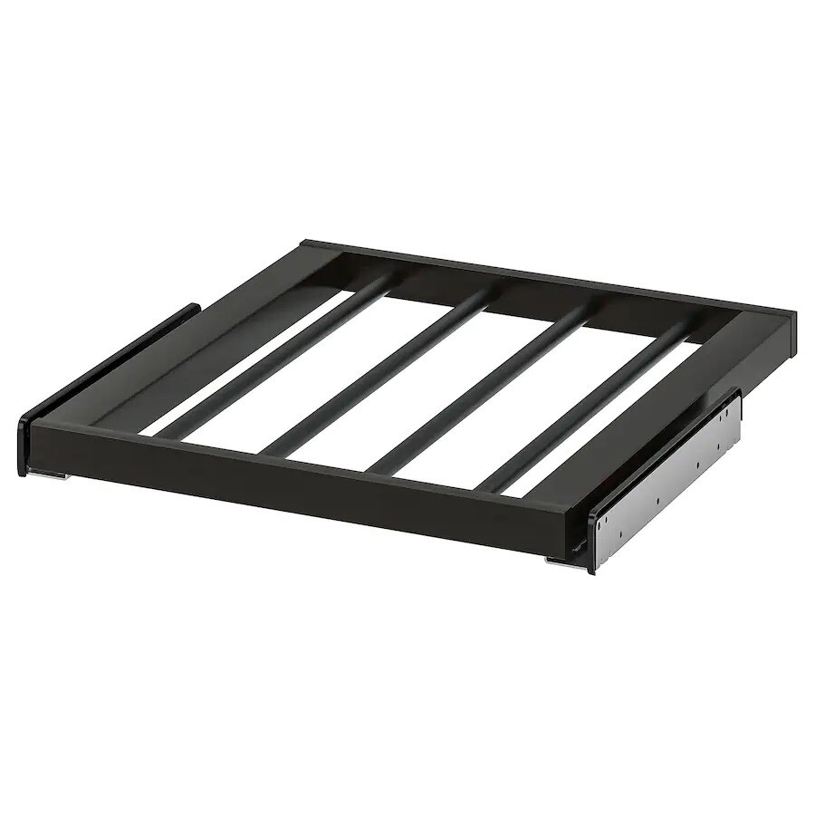 Ikea KOMPLEMENT Pull-out pants hanger, black-brown 19 5/8×22 7/8 ” – NEW