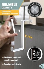 10 Pack Over The Door Hooks 2-Sided Fits 1 3/8″&1 3/4″ Doors Towel Hangers 3″ Th