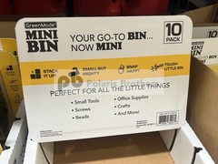 GreenMade Mini Bin 10 Pack Small Storage Containers with Yellow Lids