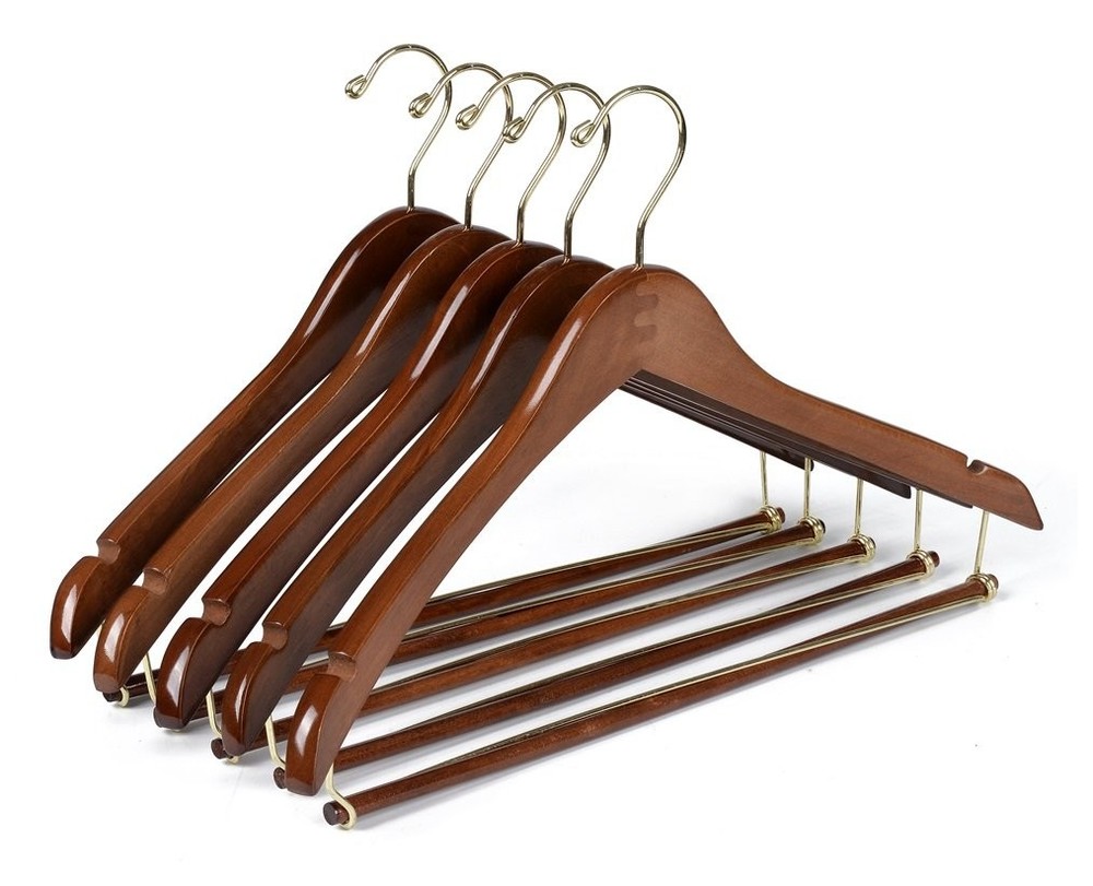 Wooden Hangers Beautiful Sturdy Suit Curved Hangers Great for Travelers Heavy…