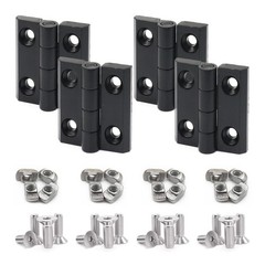 4 PCS 1010 Hinge 10 Series Aluminum Extrusion Slot Door Hinge Fits 1×1 Inch