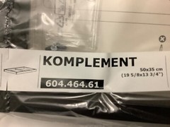 Ikea KOMPLEMENT Clothes Rail 19 5/8×13 3/4 “, Black-Brown 604.464.61