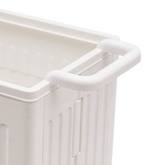 White Storage Box With Lid Universal Wheels Collapsible Storage Organizer