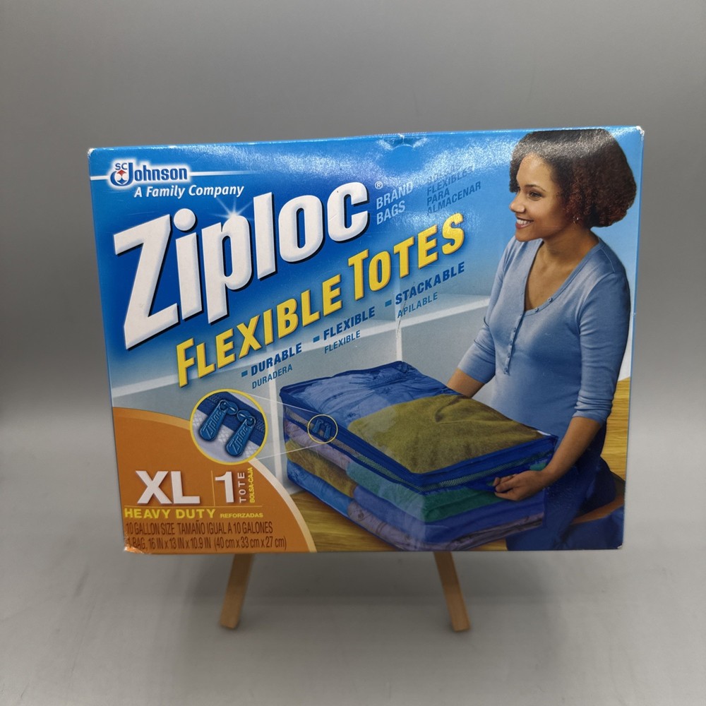 Ziploc XL X-Large Flexible Storage Tote 10 Gallon Clear Plastic Sealed