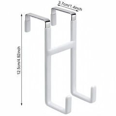 2 Packs Over The Door Hooks, Double Sided Door Hanger Hook – Heavy Duty No Drill