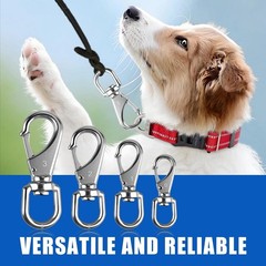 360-Degree Rotating Snap Hooks – 2 Pack for Boat, Flagpole, and Leash