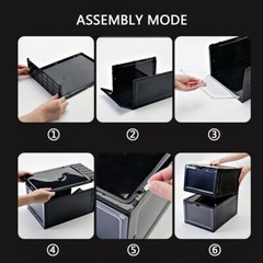 4-12Pcs Clear Plastic Shoe Storage Boxes Black&White Stackable Sneaker Organizer