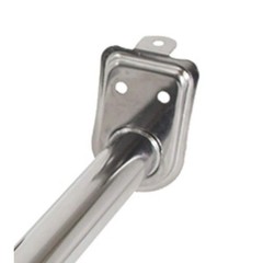 Closet Rod Adjustable 40-72 in Steel Clothes Hanging Rod Chrome Wardrobe Rod