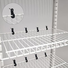 32Pcs Black Down Wall Clips for Wire Shelving – Heavy Duty Plastic Loop Brack…