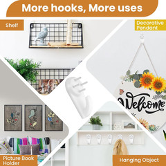 60pcs Concrete Wall Hooks, Non-Trace Picture Hanger, Invisible Nail Hangers 2…