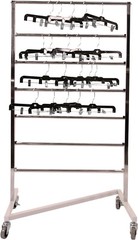 Z-Truck Clothing Hanger Storage 30″ x 22″ x 60 ½” Chrome Rolling Organizer Rack