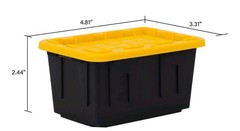 GreenMade Mini Bin 10 Pack Small Storage Containers with Yellow Lids