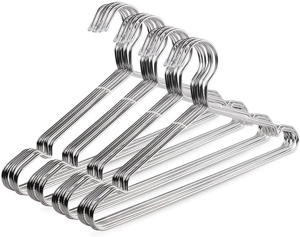 40 Pack Wire Coat Hangers Stainless Steel Heavy Duty Metal Clothes Suit Hanger