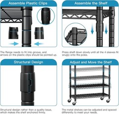 P3 Rolling Clothes Rack, Clothing Racks for Hanging Clothes, Heavy Duty Garme…