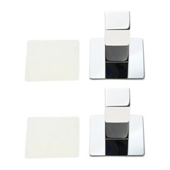 2pcs Polished Chrome Towel Robe Hook Door Hanger Hanging Self-adhesive 54x48mm