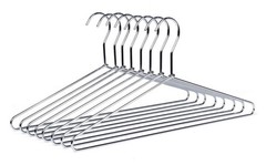 8 Heavy Duty Metal Suit Hanger Coat Hangers with Polished Chrome (Suit Coat H…