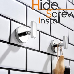 Robe Hook Polished Chrome Bath Towel Hooks Stainless Steel Wall Hooks for Bat…