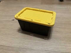 Lowe’s Teeny Tote Storage Container 4.8 x 3.3 x 2.4 Black Yellow .38 quart viral