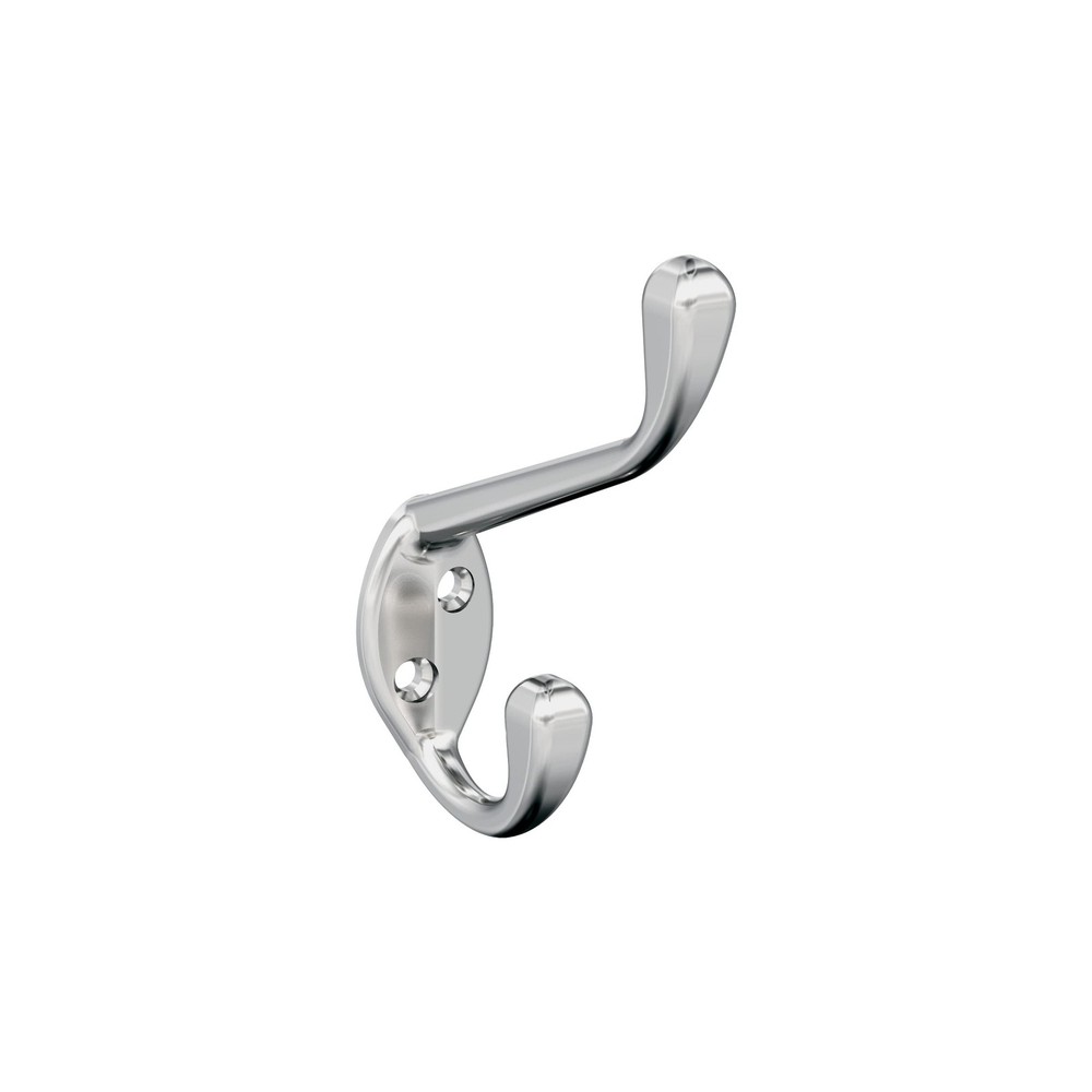 Amerock H5545126 | Noble Double Prong Decorative Wall Hook | Polished Chrome …