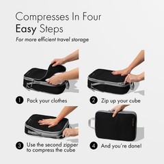 (Not Made In China) Compression Packing Cubes For Travel, Suitcase and Luggag…