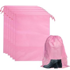 6 PCS Dust Bags Purses Handbags Non Woven Drawstring Pink 15.7×19.6 Inch