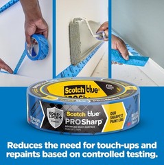 PROSharp Painter’s Tape 1.5 Inch Wide (1.41 in x 60 yd) 1 Roll Blue Tape Prot…