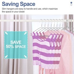Wire Hangers 50 Pack, Metal Wire Clothes Hanger Bulk for Coats, Space Saving …