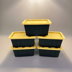 NEW 30PK- 6.5qt Storage Bin Container Tote Mini Yellow Lid TikTok Home Depot HDX