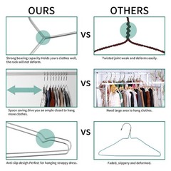Metal Hangers Clothing Heavy Duty for Closet Stainless Steel Hanger 16.5in by…