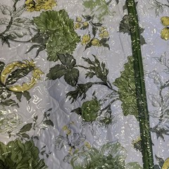 60s Vinyl Quilted Jumbo Flower Garment Hanging Dress Bag 54x20x15 NOS New Vtg.