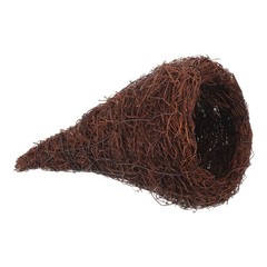 Wicker Cornucopia Basket: 9.5×5.9 Inch Handwoven Rattan Horn Table Centerpiece
