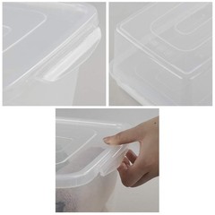 Jekiyo Clear Plastic Storage Bin, 14 Quart Latching Box 14 Quart, clear